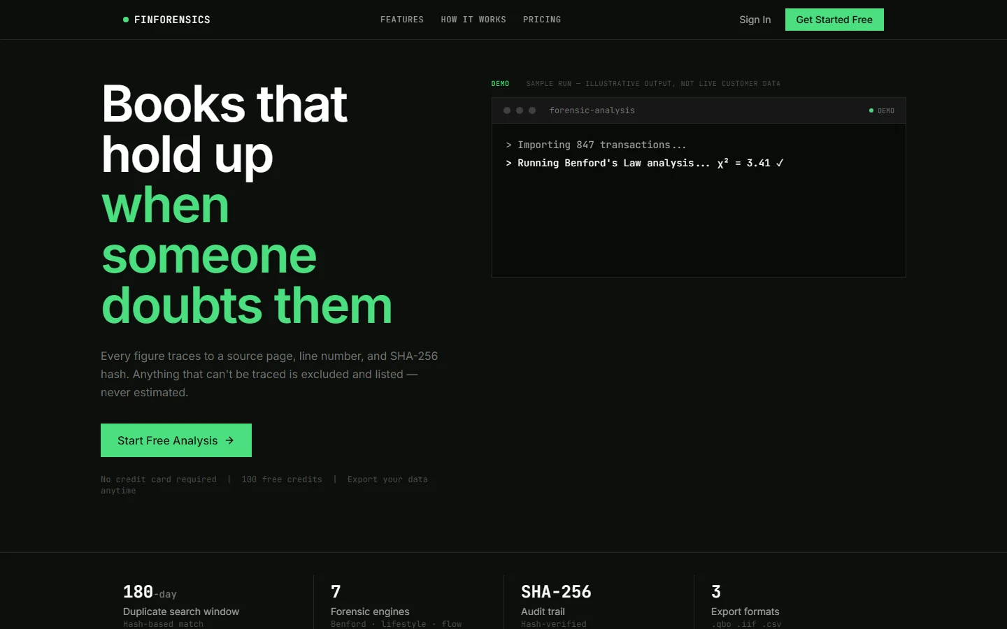 FinForensics: public website